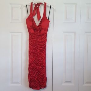 Ruby Rox red satin cocktail dress NWOT